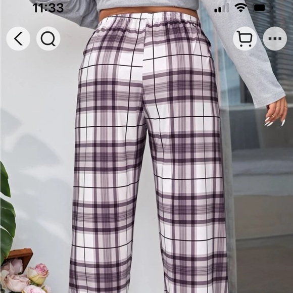 NWT pj or lounge plaid pajama bottoms size 3xl so cote and comfortable - Picture 4 of 7